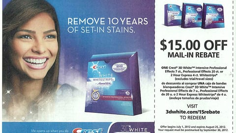 Crest Whitestrips Rebate FSI