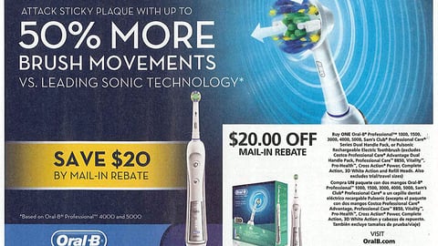 Oral-B Toothbrush Rebate FSI