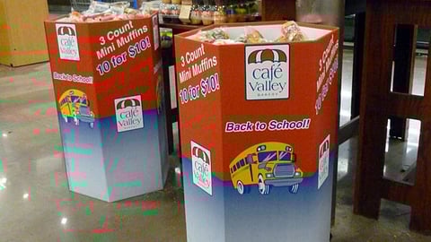 Cafe Valley Bakery 'Back to School' Dump Bins