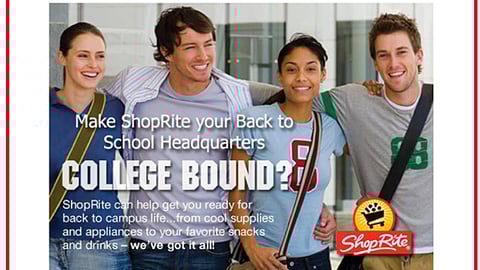 ShopRite 'College Bound' Email