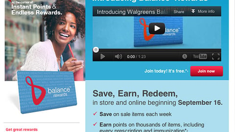 Walgreens Balance Rewards Microsite