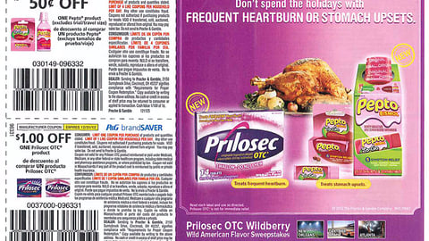 Prilosec Pepto-Bismol Holiday FSI