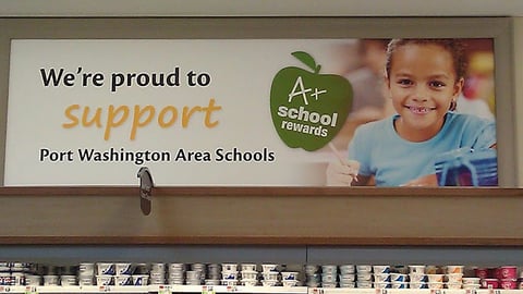 Stop & Shop 'A+ School Rewards' Wall Sign