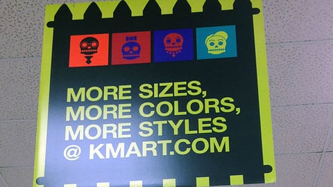 Kmart 'More Sizes' Ceiling Sign