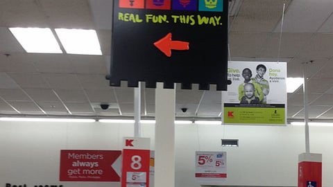 Kmart 'Real Fun' Directional Sign