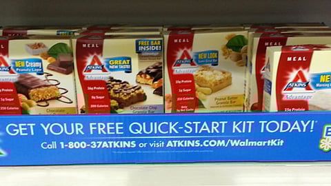Atkins Walmart 'Get Back on Track' Shelf Tray