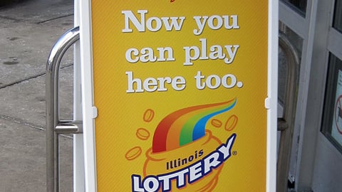 Walgreens Illinois Lottery A-Board