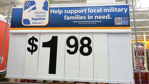 Walmart 'Saluting Heroes Together' Price Header