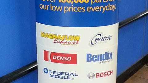 Walmart 'Auto Part Brands You Trust' Standee