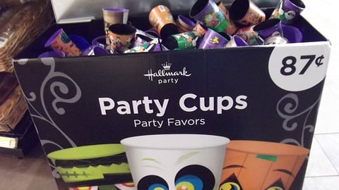 Hallmark Halloween Party Cups Dump Bin