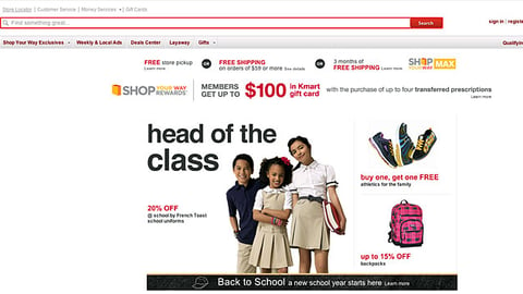 Kmart 'Head of the Class' Leaderboard Ad