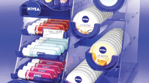 Nivea Lip Butter Shelf Display Rendering
