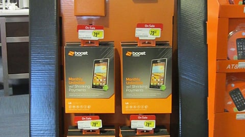 Boost Mobile 'Gift That Keeps On Shrinking' Floorstand