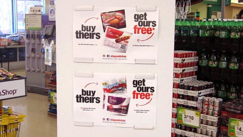 Stop & Shop 'Buy Theirs Get Ours Free' Standee