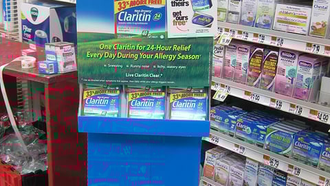 Stop & Shop Claritin Product Comparison Sign