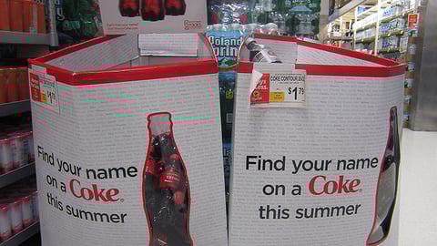 Coca-Cola 'Share a Coke' Dump Bins