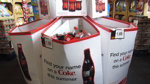 Coca-Cola 'Share a Coke' Dump Bins