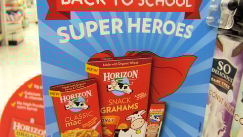 Horizon 'Back to School Super Heroes' Shelf Talker 