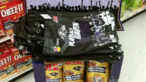 Utz Giant-Landover 'Ravens Reusable Grocery Bag' Case Stack