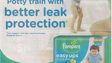 Pampers Walmart 'better leak protection' FSI