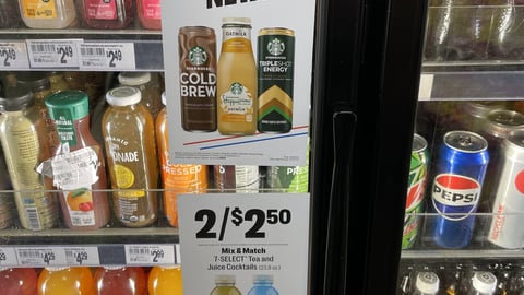 7-Eleven 7-Select 'Snacks or Sips' Cooler Cling