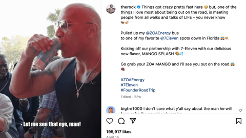 7-Eleven ZOA Mango Splash Instagram Update