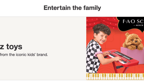 Target FAO Schwarz 'Discover Gifts That Delight' Display Ad