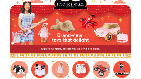 Target FAO Schwarz 'Brand-New Toys That Delight' Web Page