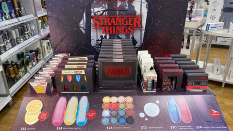 Ulta ColourPop x Stranger Things Table Display