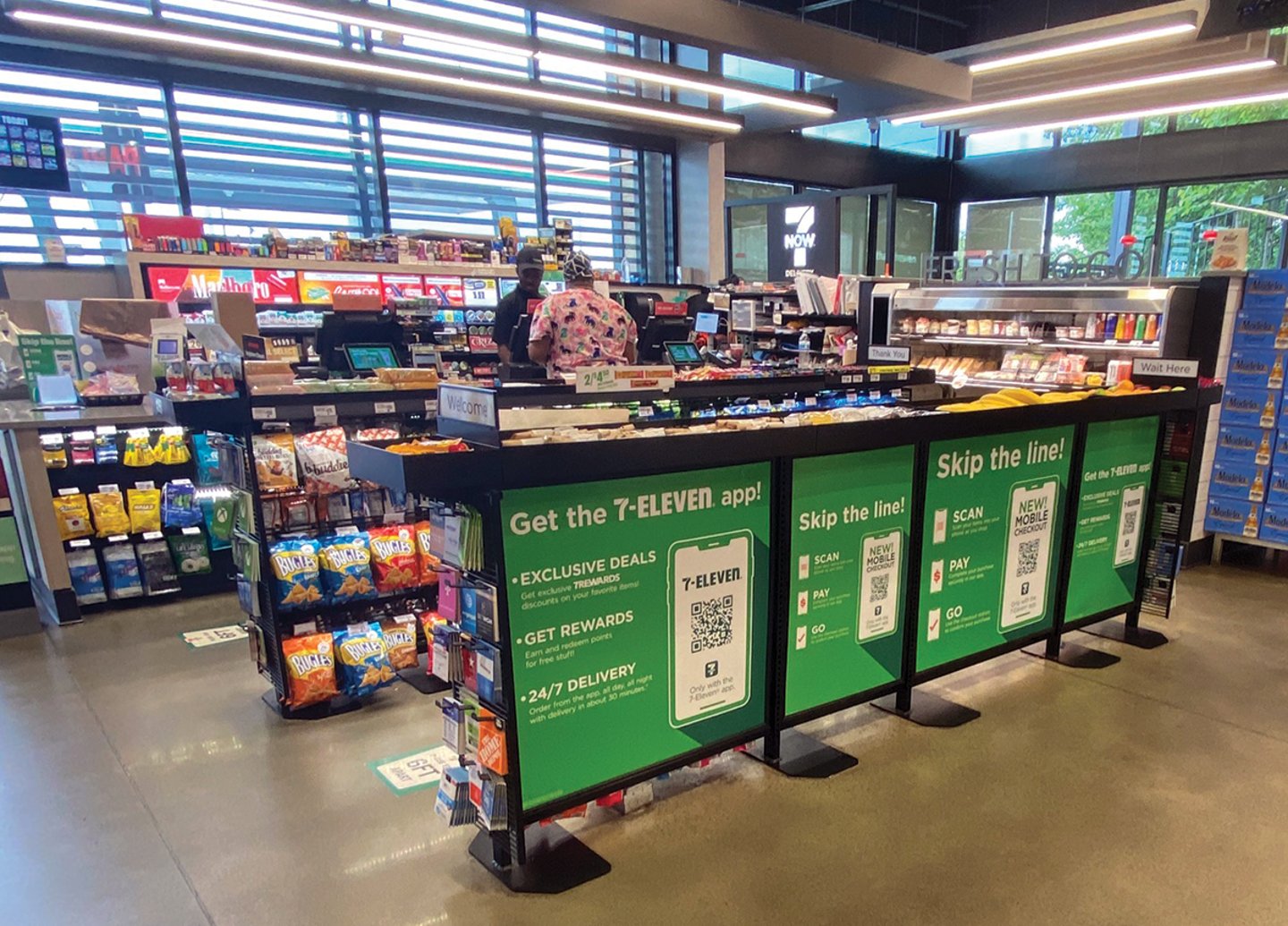 a store filled with lots of luggage