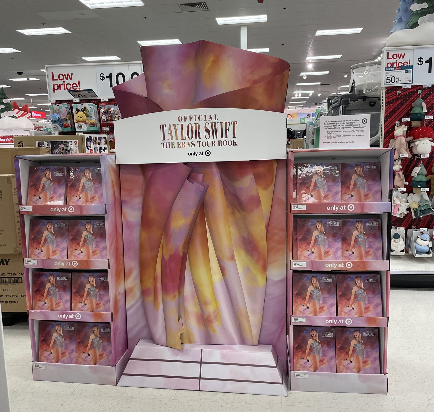 taylor swift eras tour book target display