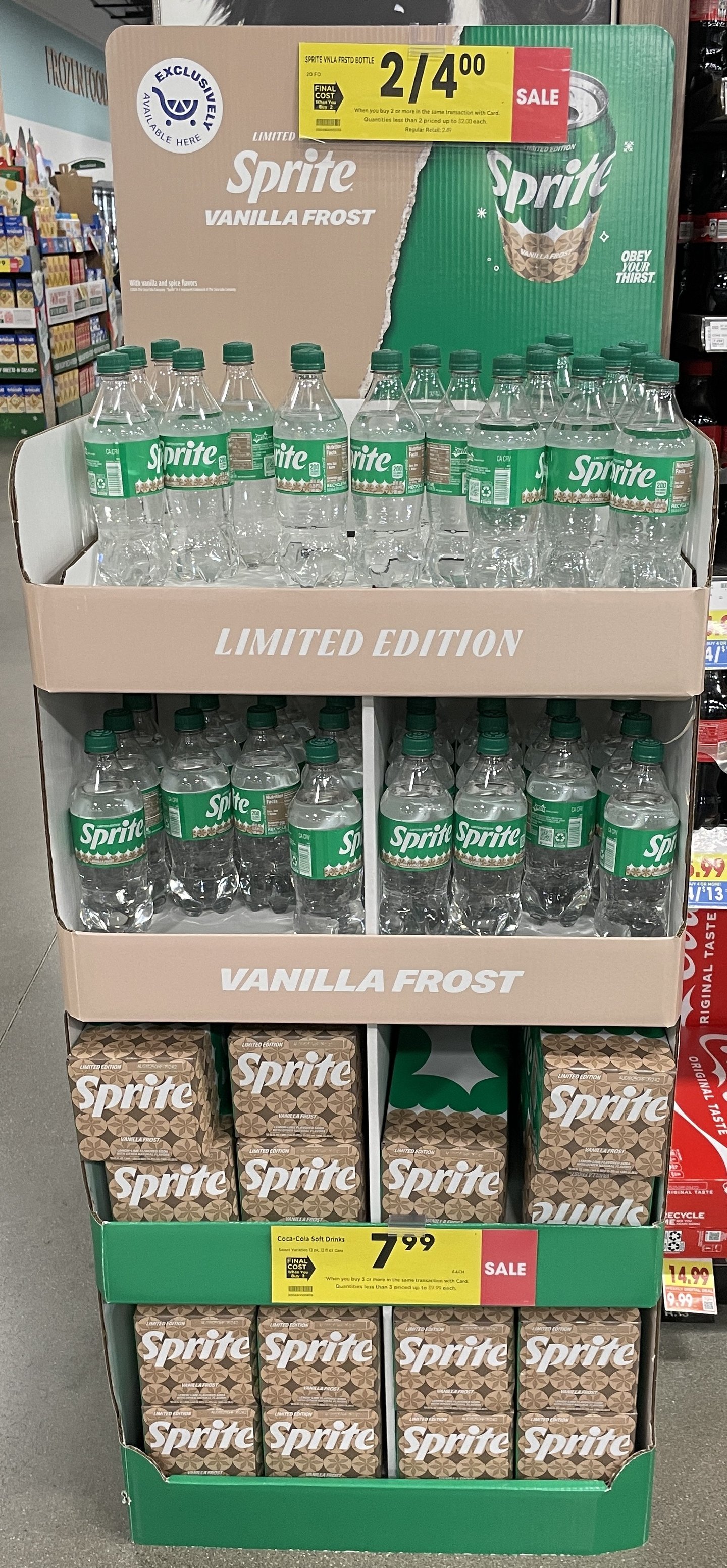 Kroger Sprite Vanilla Frost 'Refresh Tradition' Floorstand