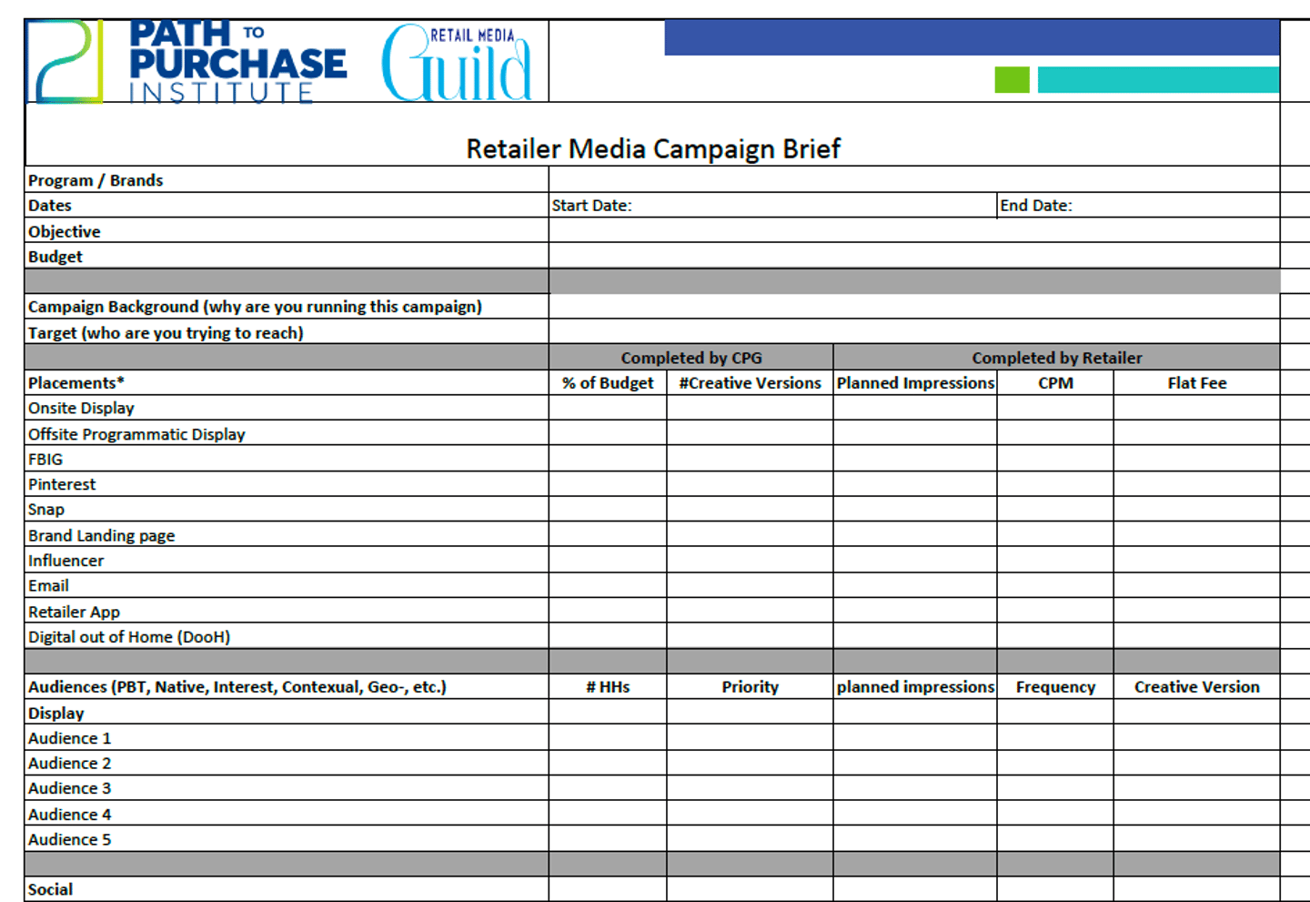 Retailer Media Campaign Brief