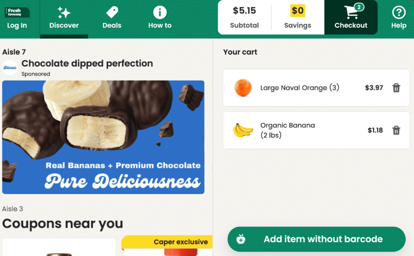 instacart caper cart