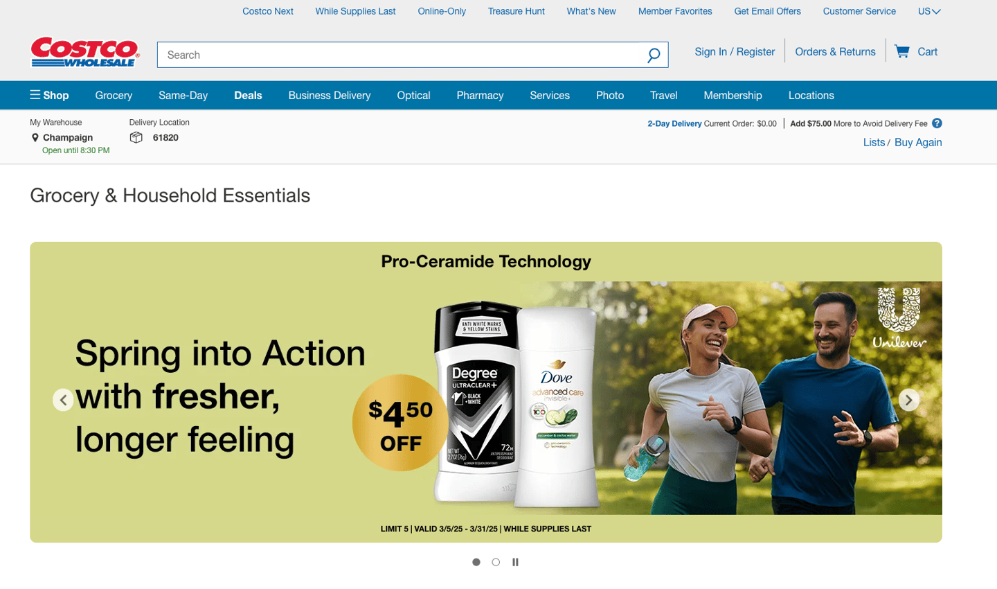 costco retail media web page