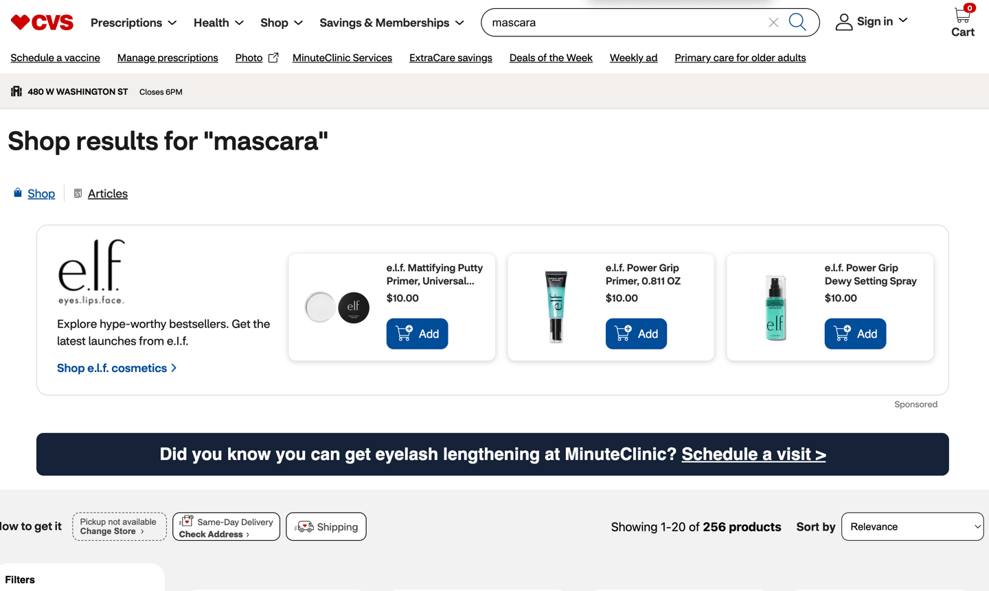 e.l.f. sponsored brand ad