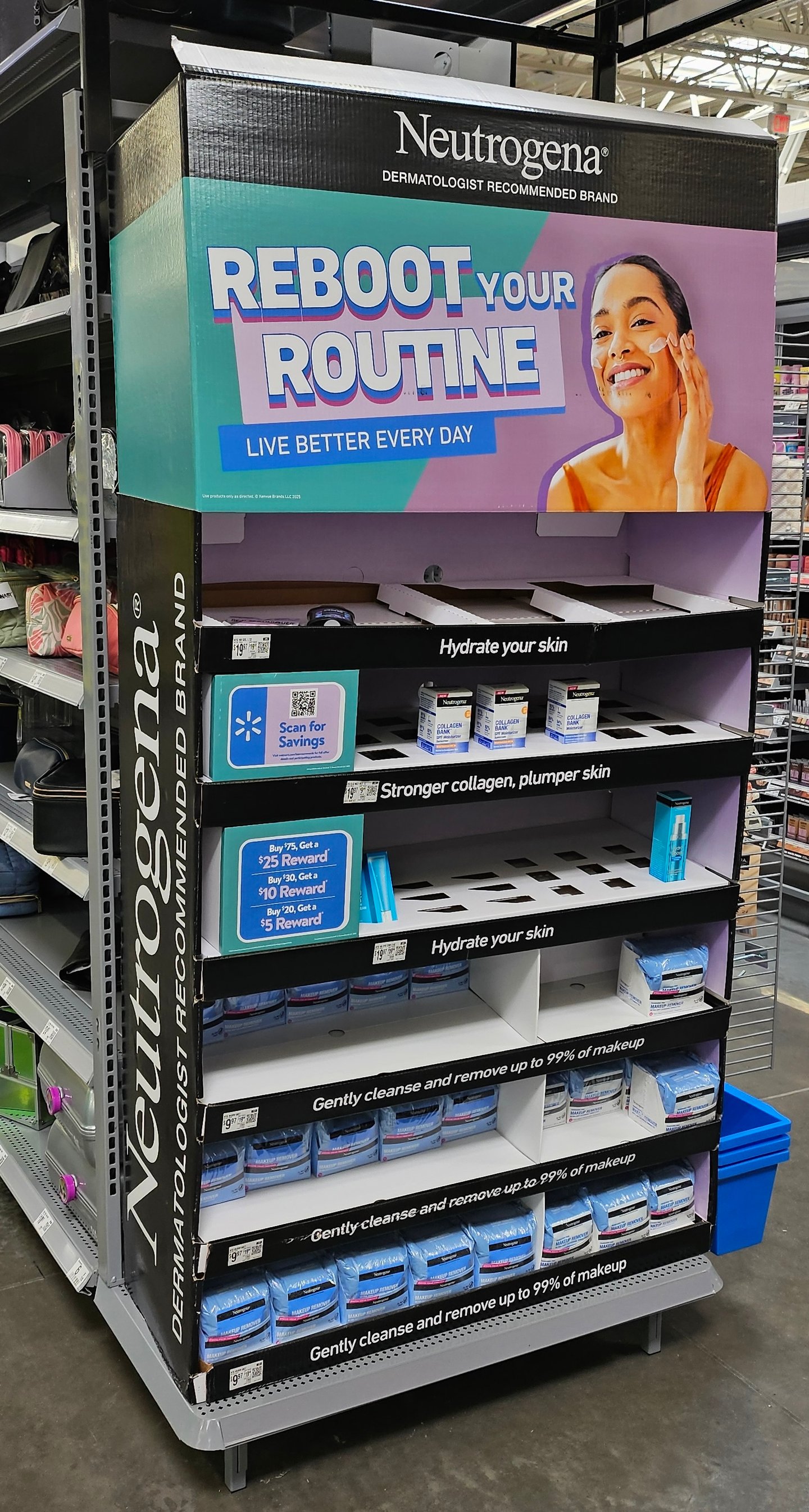 Neutrogena Walmart 'Reboot Your Routine' Endcap