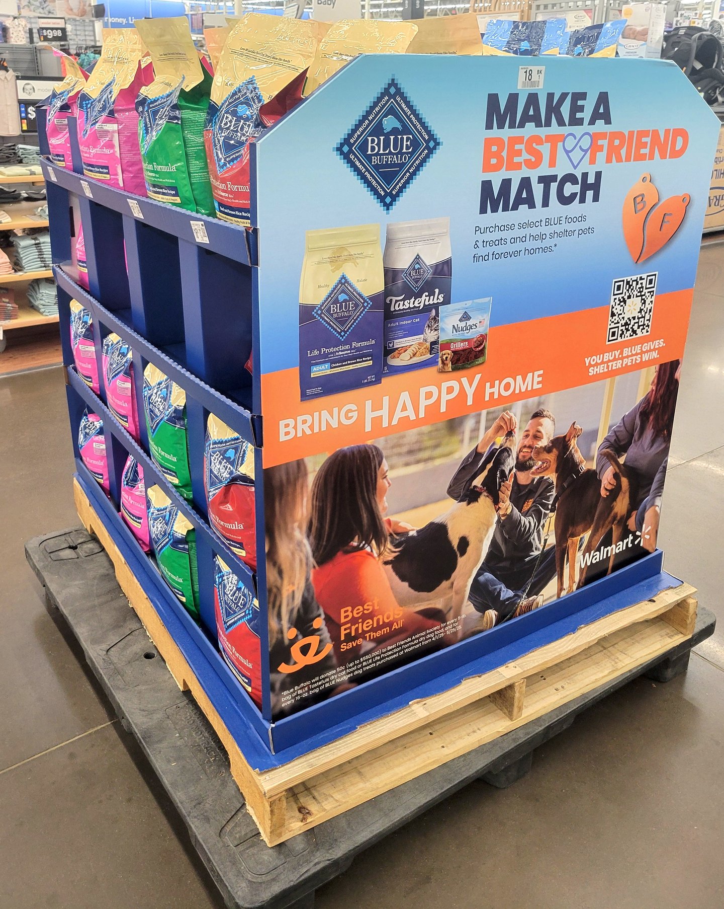 Walmart Blue Buffalo Pallet Display