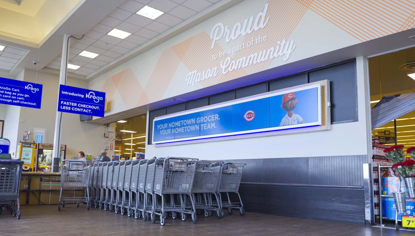 Kroger Barrows Digital Sign Wall