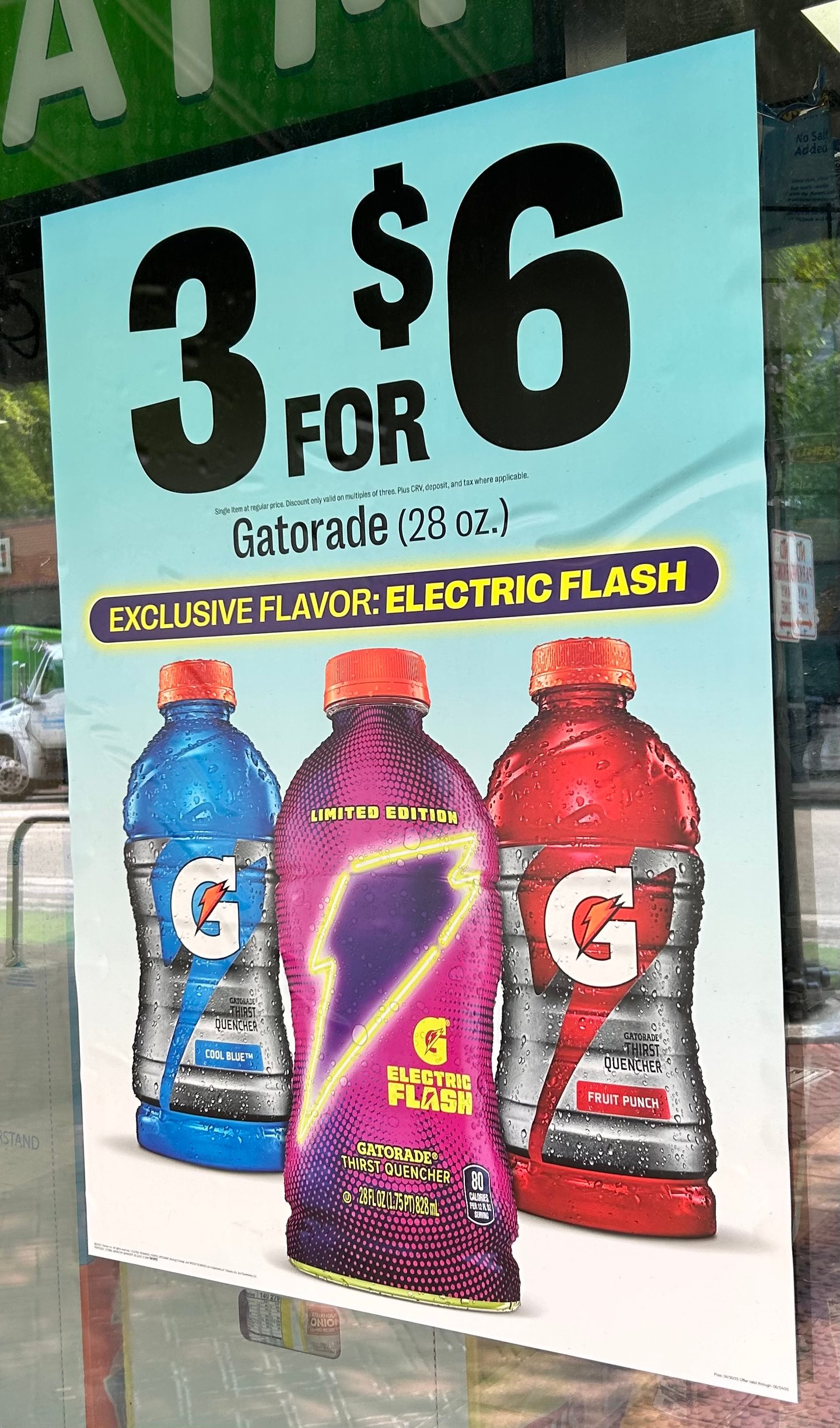 7-Eleven Gatorade Electric Flash Window Poster