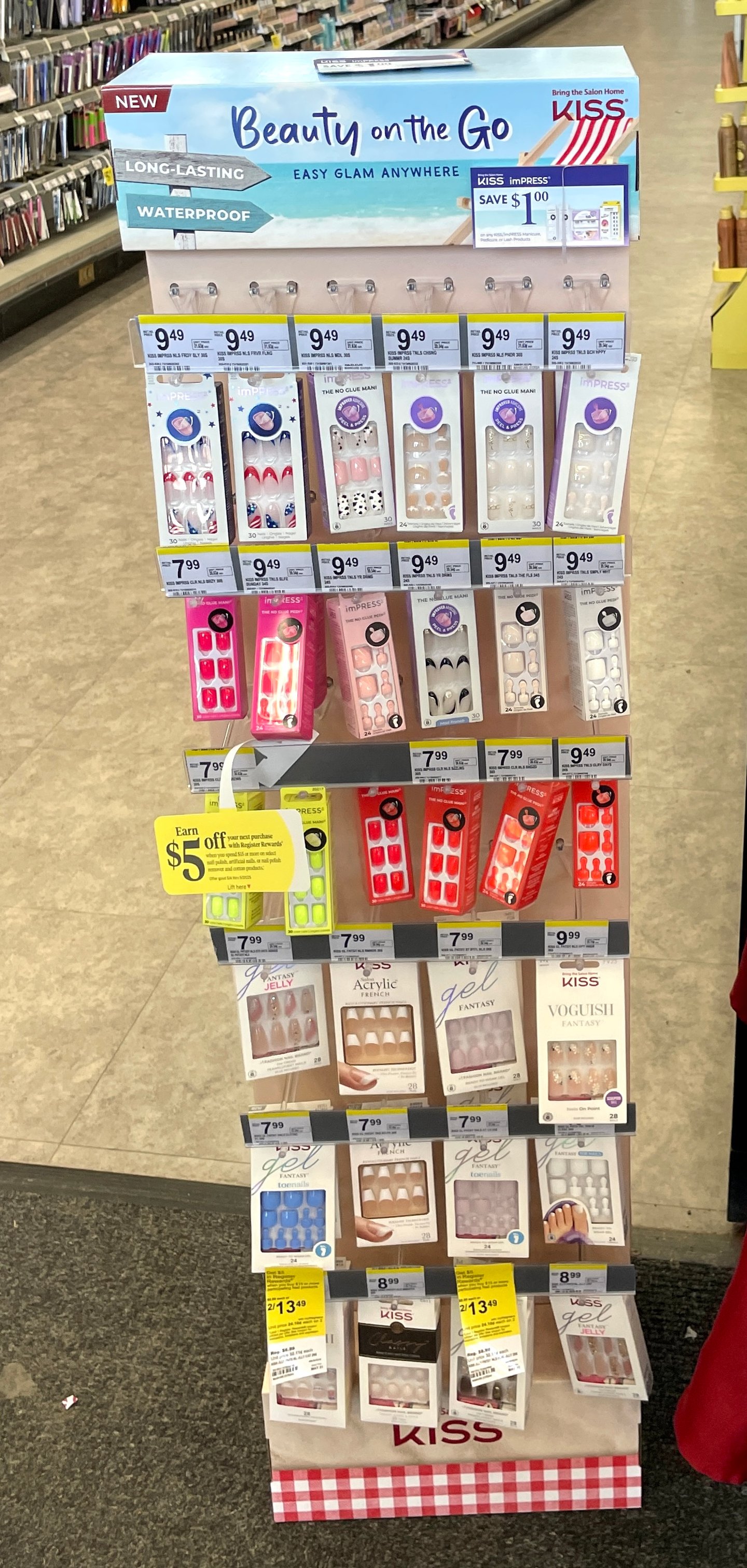 Kiss Walgreens 'Beauty on the Go' Floorstand