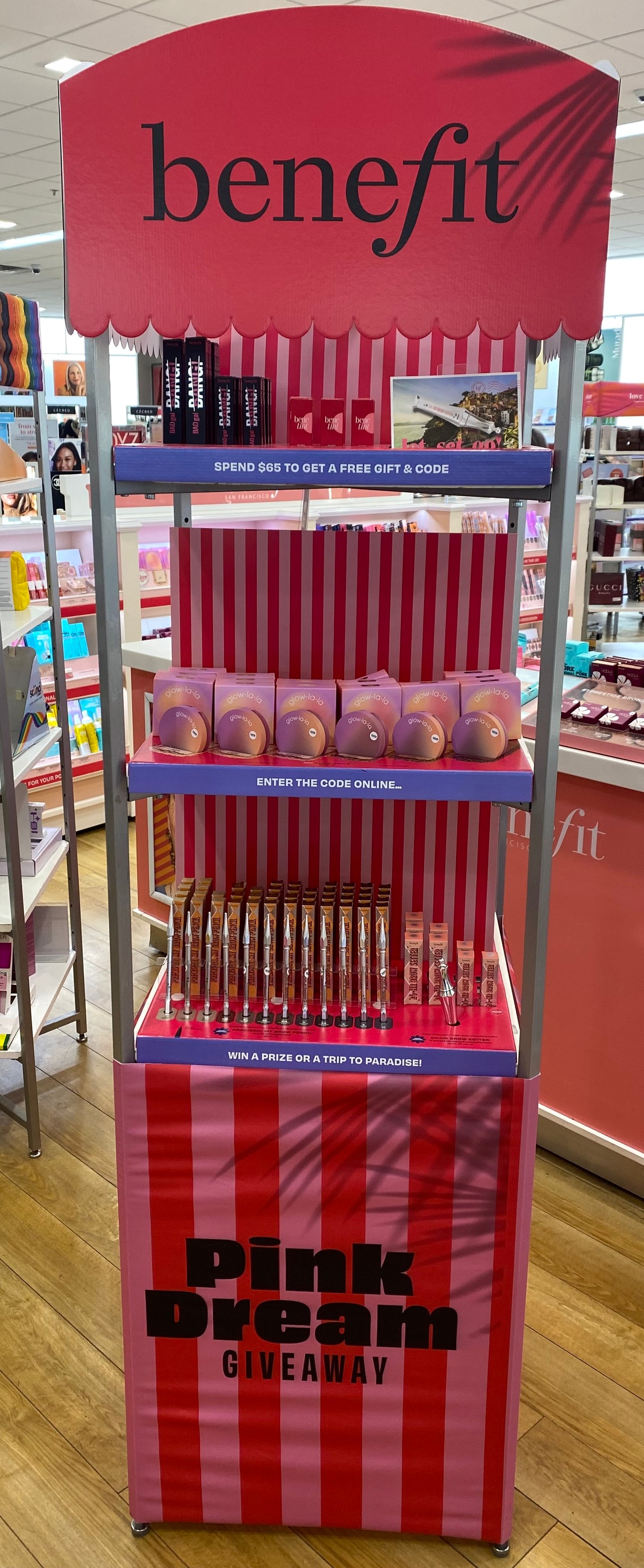 Benefit Cosmetics Ulta 'Pink Dream Giveaway' Display Fixture