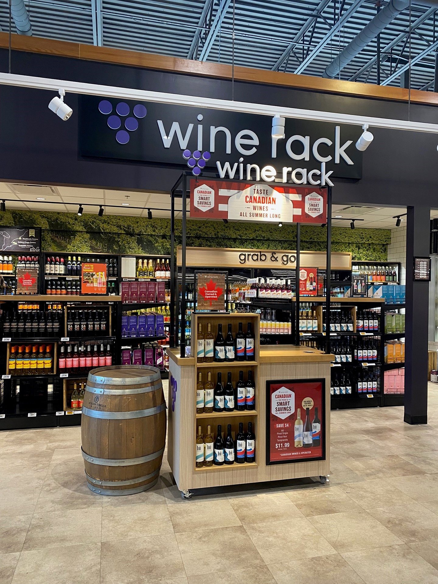 wine rack in farm boy
