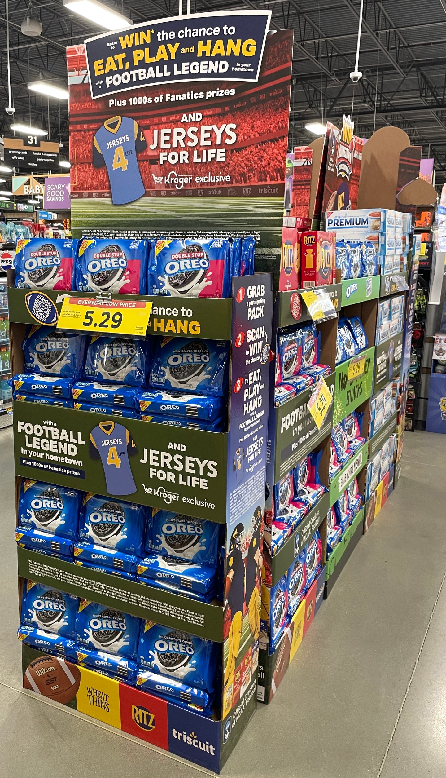 Nabisco Kroger 'Jerseys for Life' Aisle Display