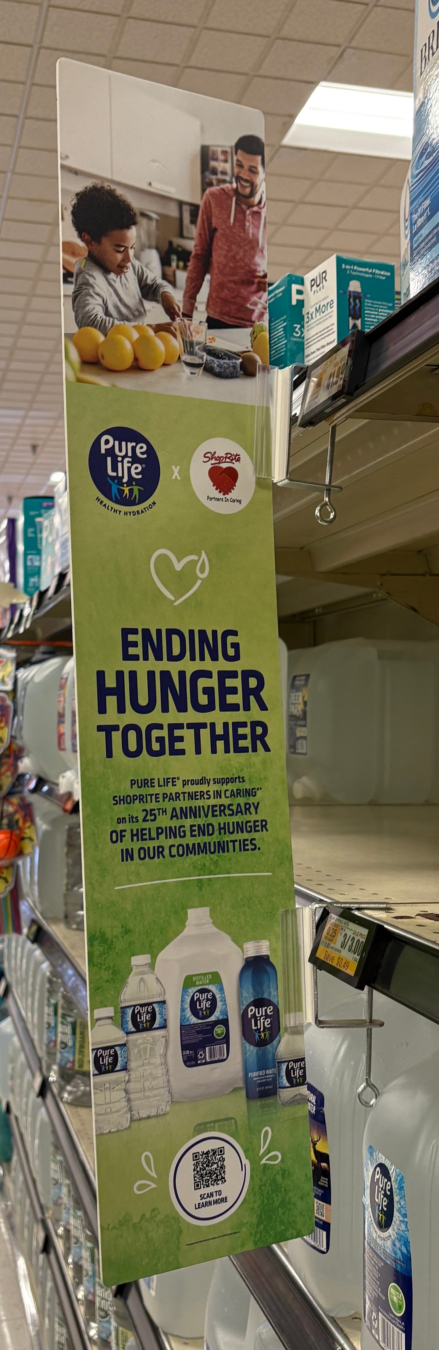 Pure Life ShopRite 'Ending Hunger Together' Violator