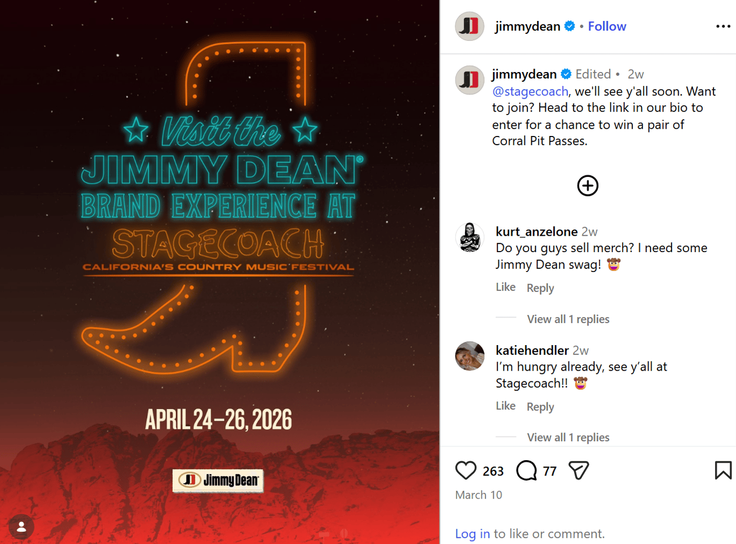 jimmy dean stagecoach