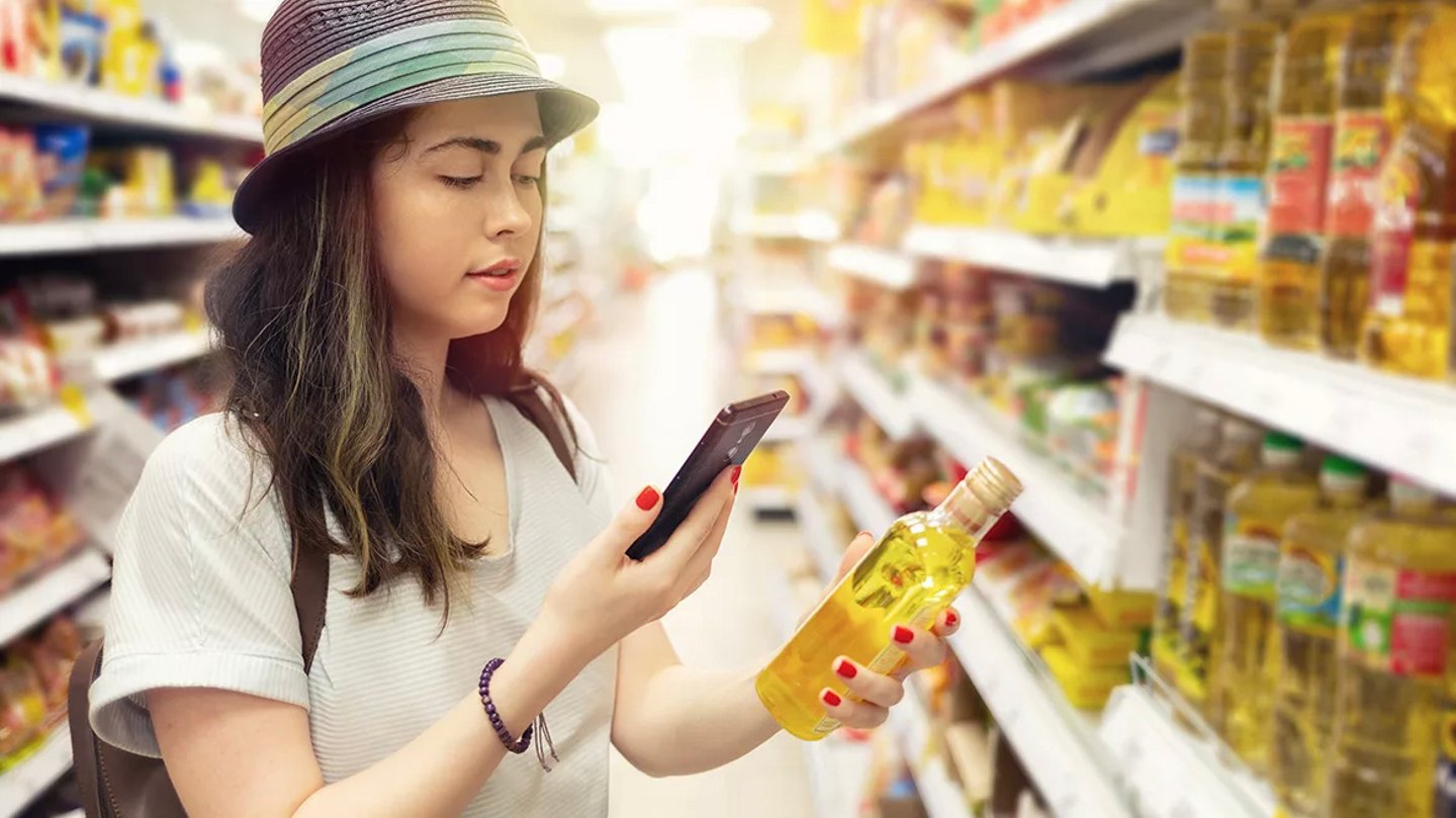 Scanning QR code packaging