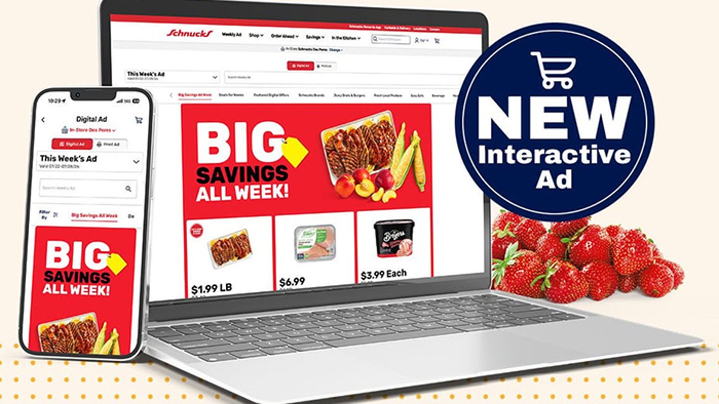 Schnucks AI shopping assistant, interactive weekly ad