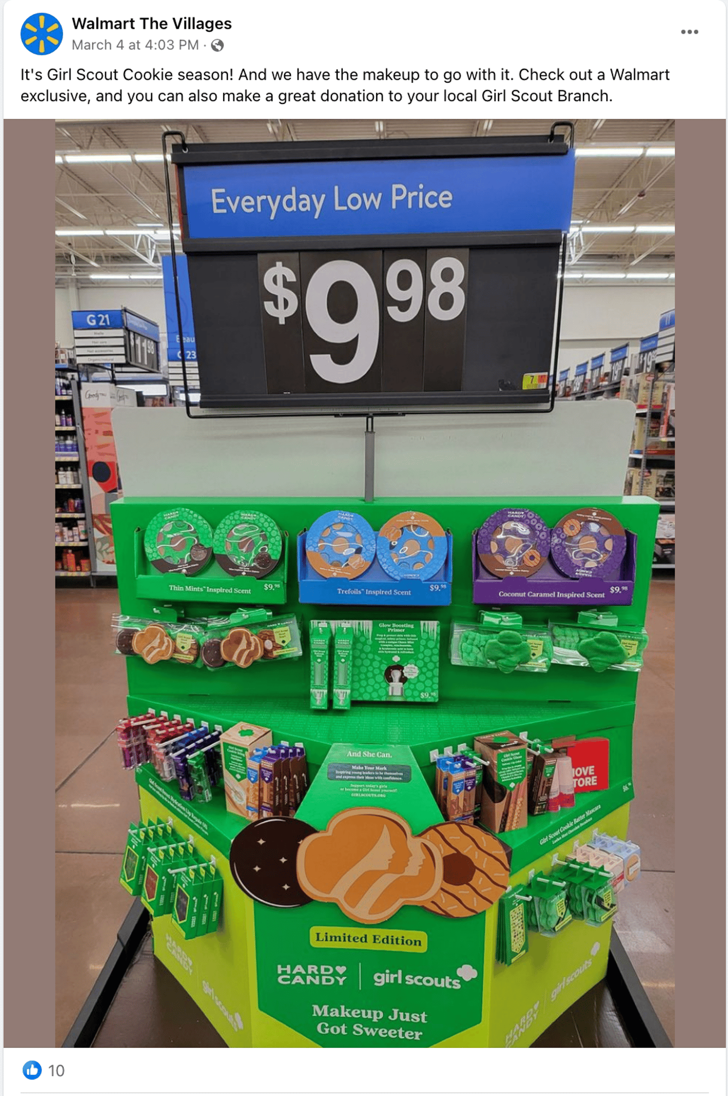 girl scout cookies walmart display