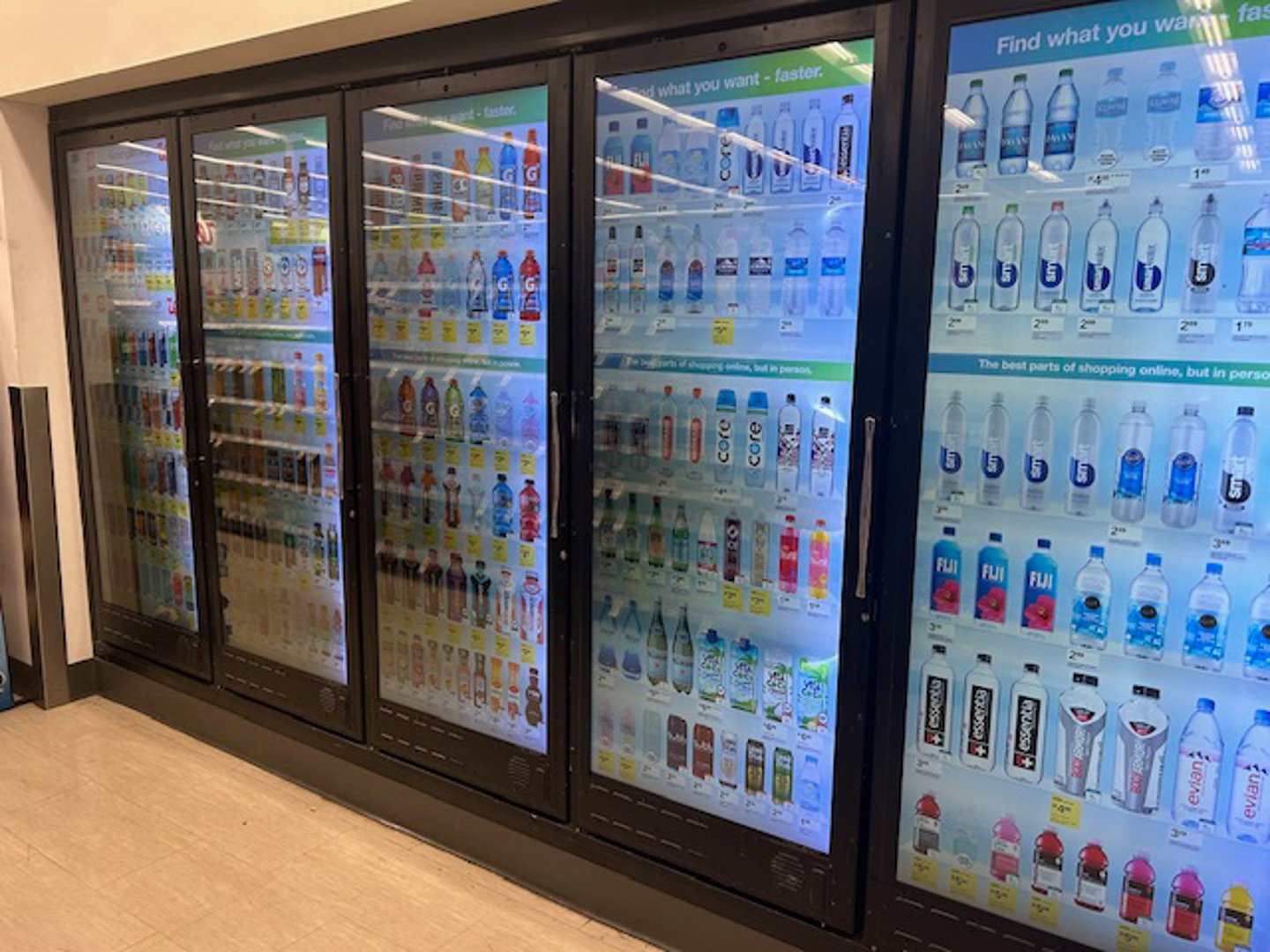 walgreens coolerx digital retail media cooler doors